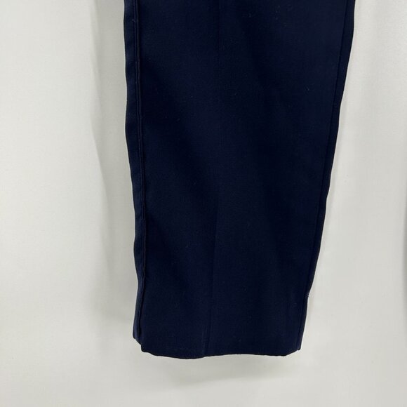 BALENCIAGA Women's Navy Blue Wool Blend Straight Leg Trouser Pants Size EU 38 - Picture 6 of 8